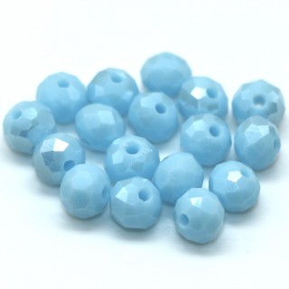 Бусины рондели 6*4мм (светло-голубой непрозрачный)